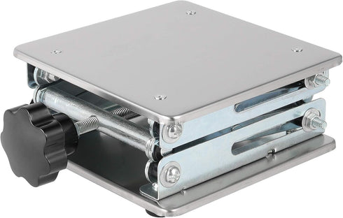 KEILEOHO 2 PCS Mini Lab Lift Stand Table, 6 x 6 Inches Stainless Steel Laboratory Scissor Stand, 10 KG Capacity