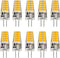 10 Pack G4 LED Bulb 3W, 12V, 20W G4 Halogen Equivalent, Warm White 3000K, JC G4 Bi-Pin Base, Not Dimmable