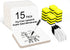 HERKKA 15 Pack Dry Erase Lapboards, 9 x 12.5 Inch Double Sided Boards with 15 Markers and Erasers