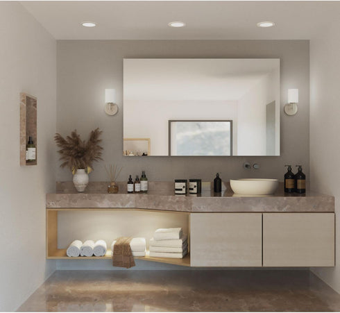 1-Light E26 Progress Lighting Replay Collection Etched White Glass Modern Bath Vanity Light Brushed Nickel