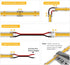 BTF-LIGHTING FCOB COB 50pcs 10mm Connector, Support FCOB 10mm Width 2 pin v+ v- Single Color LED Strip