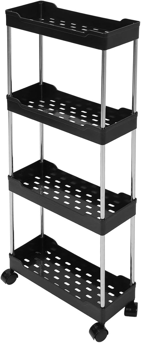 Miriam Song 4 Slim Rolling Storage Cart, Tier bar cart Organizer for Bathroom, Kitchen, Laundry, Narrow Places, Mobile