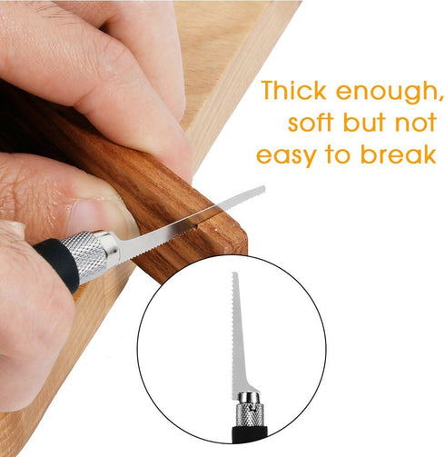 Mini Hand Saw, Hobby Tool Kit with 3 Pcs Razor Blades for DIY Craft
