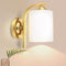 CANMEIJIA Gold Wall Light Fixtures, Wall Sconce 1 Light, Gold Wall Lamp