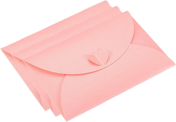 PATIKIL 24 Pack Gift Card Envelopes, Heart Shaped Clasp Photo Gift Card Holders Mini Envelope for Birthdays Weddings,
