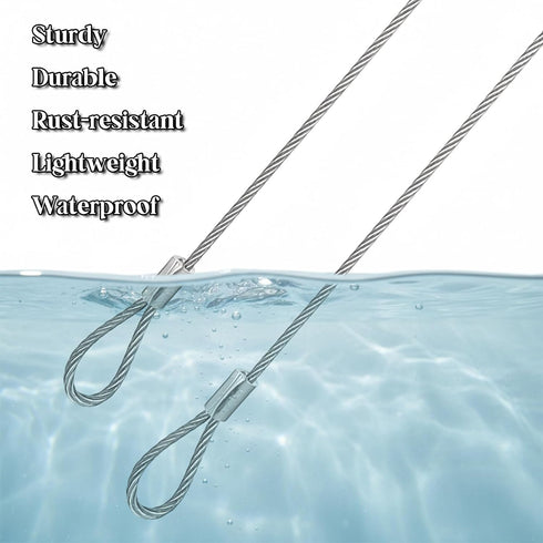 Fyntave 5 Pack 2mm 12 Inch Security Cables Luggage Lock Safety Cable Silver Security Cables with Lock Stainless Steel