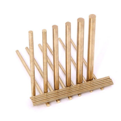 Swpeet 18Pcs Assorted Brass Solid Round Rod Lathe Bar Stock Kit - Diameter 2mm-8mm Length 100mm - Perfect for Various