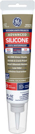 GE Sealants & Adhesives 281 Advanced Silicone 2 Kitchen & Bath Sealant, White, 2.8oz