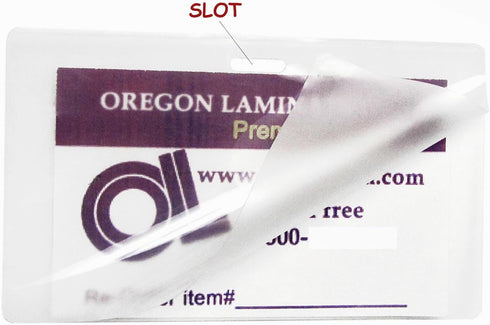 Qty 500 10 Mil Military Card Slot Laminating Pouches (2-5/8 x 3-7/8) on Long Side, Laminator Sleeves