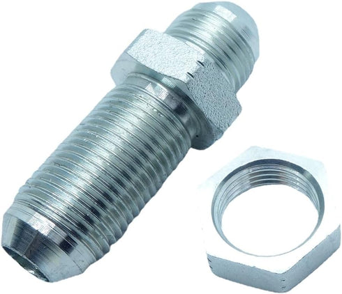 1 Piece 1/2#8 JIC 37° Male Flare to #8 1/2 JIC 37° Flare Bulkhead Union Adapter Straight Hydraulic Steel Fitting Connector