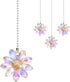 MECCANIXITY 4Pack Ceiling Fan Pull Chain, 24 Inch Decorative Ornaments Crystal Flower