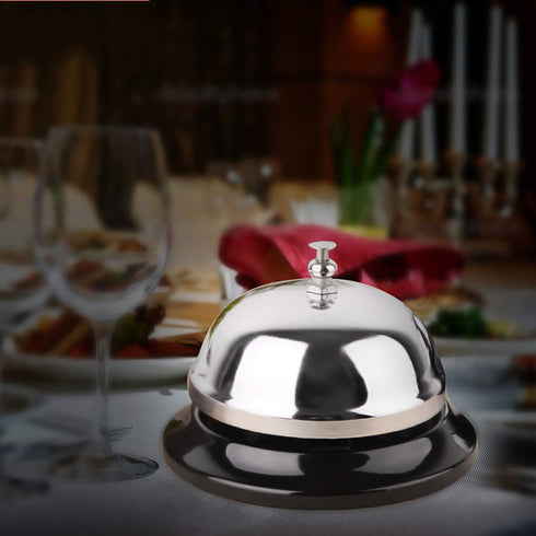 Call Bell 3.3 Inch Diameter Metal Anti-Rust Desk Bell for Hotels, Schools, Restaurants, and Reception Areas