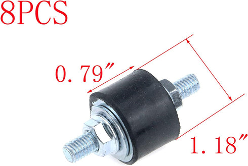 MY MIRONEY M8 Rubber Studs Shock Absorber Anti-Vibration Isolator Mounts, Pack of 8 (30 x 20mm)