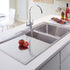 Air Activated Switch Button with Air Hose - Sink Top Stainless Steel Polished Push Button for Garbage Disposal