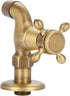 Wall Mounted Faucet, Vintage Solid Brass Single Cold Antique Lever Handle Water Tap for Kitchen Sink Laundry Utility