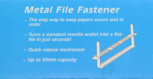 yyangz 50pcs/Box Metal File Fastener - 2-Hole Metal Binder Clip Paper Fasteners (8cm)