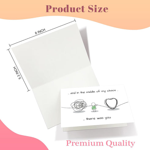 Nchigedy Funny Appreciation Card for Him Her, Cute Thank You Card for Friend Husband Wife, Adorable Friendship Cards