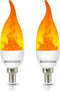 Bestview LED Flame Effect Light Bulbs,3 Modes Flickering Light Bulbs, Smart E12