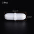 MECCANIXITY Magnetic Stirrer Mixer Stir Bar - 20mm x 7mm with Ring Shape Coating Magnet, White, 3Pcs