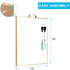 TSJ OFFICE Small White Board - 16" X 12" Portable Gold Aluminum Framed Whiteboard, Magnetic Dry Erase Board with a Handle, to Do List Notepad for Office, Home, School by TSJ OFFICE