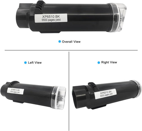 VICTORSTAR 5 Packs Compatible Toner Cartridges 6510 6515?Extra High Yield?5500 BK & 4300 Pages CMY for Xerox Phaser