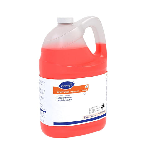 101109753 Commercial 1-Gallon Diversey Stride Citrus Neutral Cleaner, Floor Cleaner, Citrus Scent, Concentrate