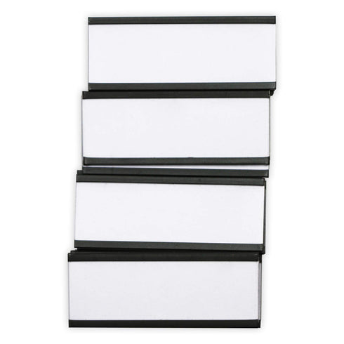 SmartSign Magnetic 'C' Channel Label Holders for Metal Racks and Shelves, 0.75" x 2", Pack of 25