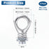 M METERXITY 4 Pack Nuts,5kg 13mm M10 Light Fixture Hooks Ring Max Load ID Thread Closed Loop Hooks for Pendant