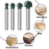 Yakamoz 4Pcs 1/4" Shank Round Nose Router Bit Set for CNC Sign Making and Woodworking Carving