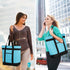 CIVJET 2PK Insulated Grocery Tote Bags, Large Reusable Cooler Bags with Zipper, Leakproof Thermal Shopping Bags