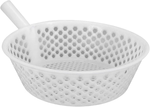Round Plastic Sieve Large Sifting Pan with Handle Garden Soil Compost Sifter Thickened for Farming Food Screening Fish