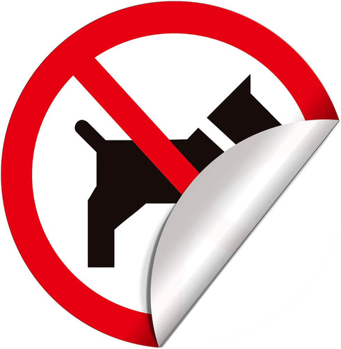 dealzEpic No Pets Inside/No Dogs Allowed Sign, Self Adhesive Vinyl Decal Sticker, Pack of 4 Pcs