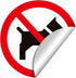 dealzEpic No Pets Inside/No Dogs Allowed Sign, Self Adhesive Vinyl Decal Sticker, Pack of 4 Pcs