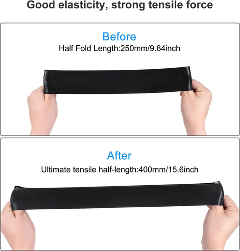 MECCANIXITY Chair Bands, Anti Slip Flexible Seating Elastic Latex Bands, Black Pack of 2, 250mm Length, 1mm Thickness