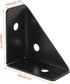 Zorfeter 10Pcs 38mm 38mm x Black Corner Brace Brackets, Metal Triangle Corner Shelf, Cold Rolled Steel Support Bracket