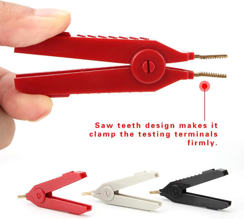 Clips, P2004 3Pcs Copper Gold Plated Kelvin Test Clip, 20A