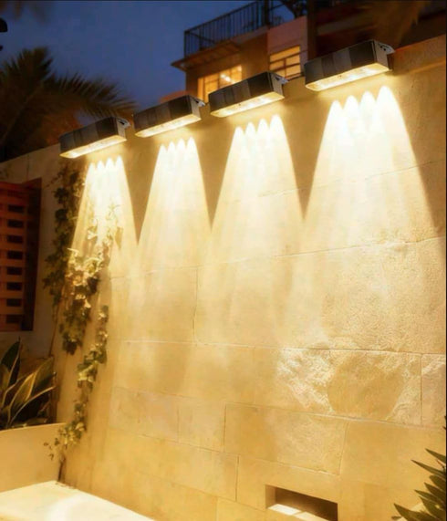 Generic Solar Wall Washer Light, RGB Color Changing LED, Solar Powered, Auto On/Off, Waterproof, for Patio, Garden