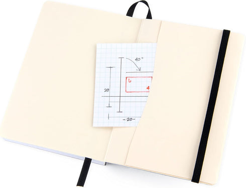 Pentalic Pocket Grid Traveler Journal, 4" x 6", 160 Pages, Black
