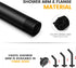 YASFEL Black Shower Arm 6" Extension Arm Pipe with Flange and Teflon Tape for Shower Head & Handheld Shower Head (SUS