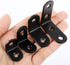 Yuecy 10PCS 20PCS 90 (1" 1"(25mm 25mm)) L Bracket Corner Brace with Screws, Black Stainless Steel Degree Shelf Bracket