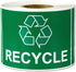 Recycling Labels with Recycle Symbol (3 x 2 inch, Green - 300 Labels) for Trash Cans, Containers or Walls