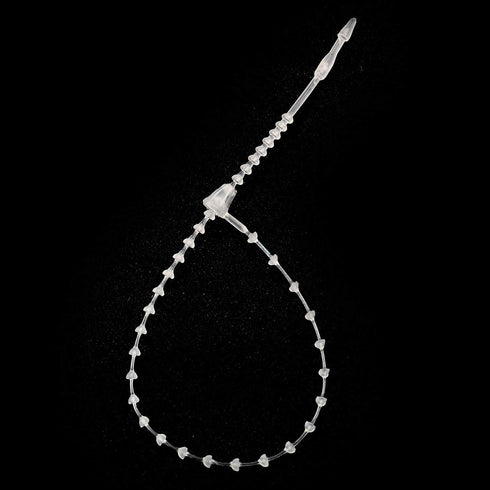 Tegg Snap Lock Pin 1000PCS 5Inch Clear Plastic Adjustable Beaded Tie Lock Pin Security Loop Fasteners