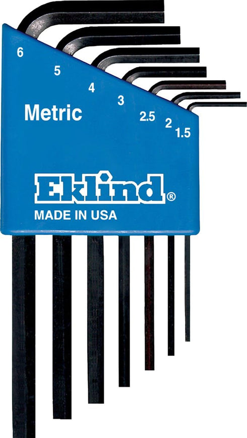 EKLIND 10507 7pc Metric MM Hex L Key Allen Wrench Short Series