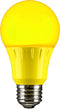 Sunlite 80144 LED A19 Colored Light Bulb, 3 Watts (25W Equivalent), E26 Base, Non-Dimmable, Yellow, 1 Count