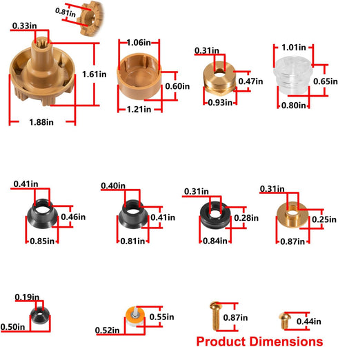 RK-17MH Repair Kit Metal Handle, Compatible with Woodford Model 17 Outside Faucet