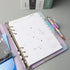 Purple PU Leather Budget Binder Cover for A5 6-Ring Money Organizer, Refillable with Card Pockets