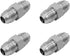 (4-PACK) 2403-06-06 Hydraulic Hose Adapter Fitting - 3/8" Male JIC 37° Flare × 3/8" Male JIC 37° Flare