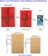 Retro Leaves PU Leather Cover Loose Leaf Blank Writing Journal, Coffee, A7 (5 inch) Diary Gift