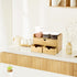 Bamboo Desk Organizer with 3 Drawers, Large Capacity Makeup Storage Box for Home Office and Bathroom