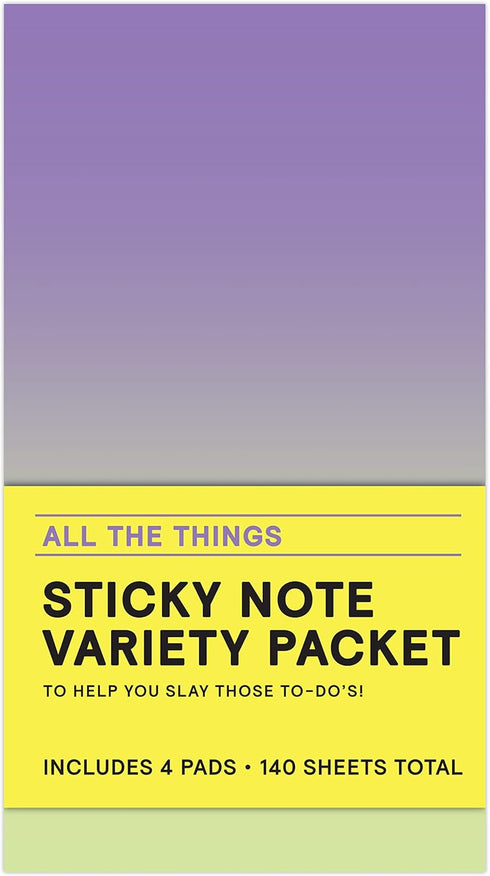 Knock Knock All The Things Sticky Note Variety Pack, 4 Sticky Note Pads
